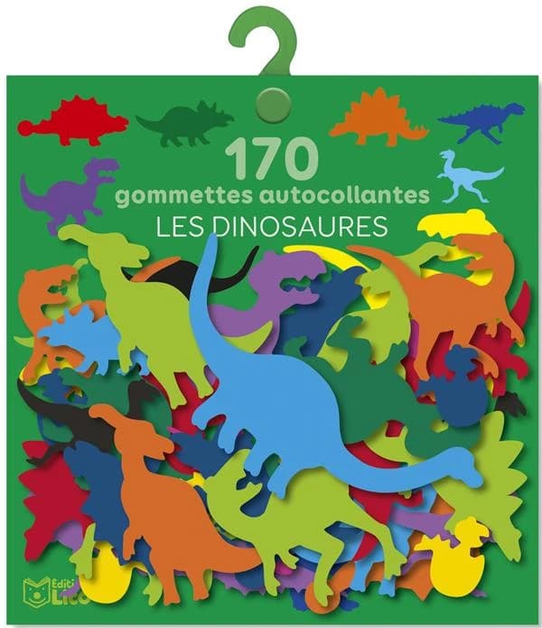 Les dinosaures : 170 gommettes autocollantes : [Autocollant]