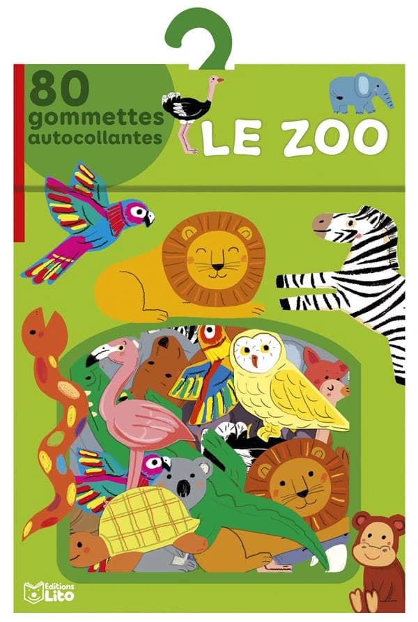 Le zoo : 80 gommettes autocollantes