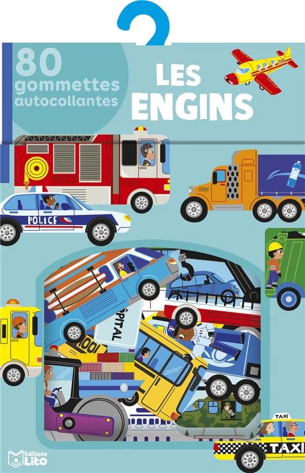 Les engins : 80 gommettes autocollantes : [Autocollant]