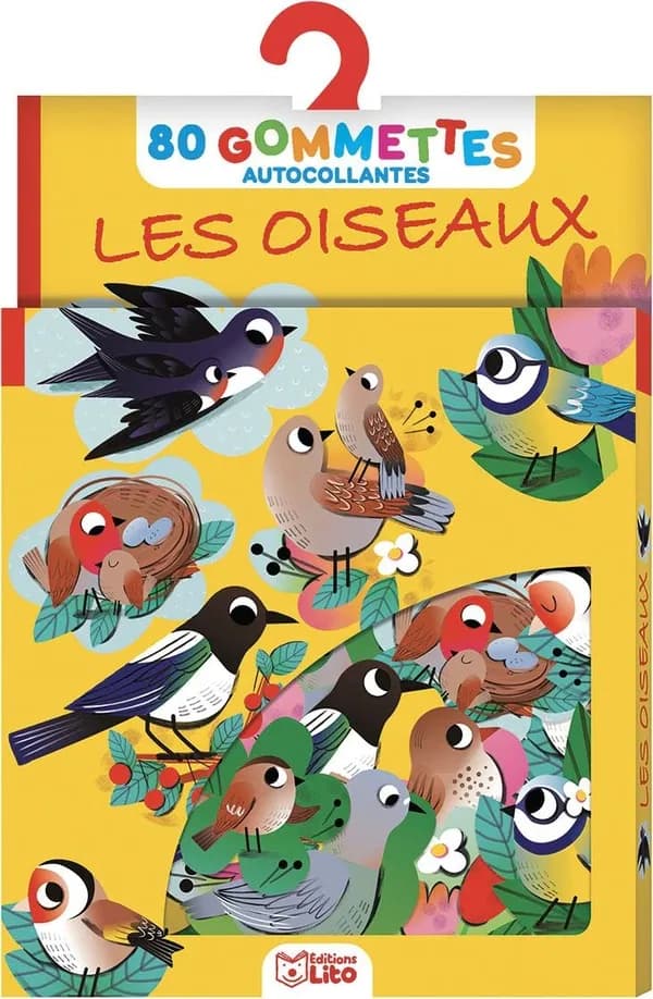 80 gommettes autocollantes : Les oiseaux