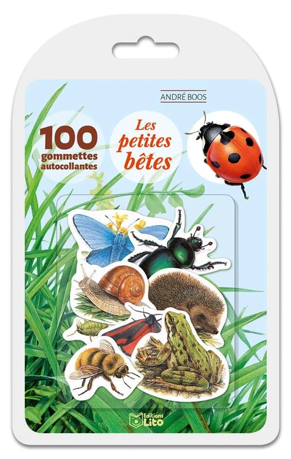 Les petites bêtes ; 100 gommettes autocollantes