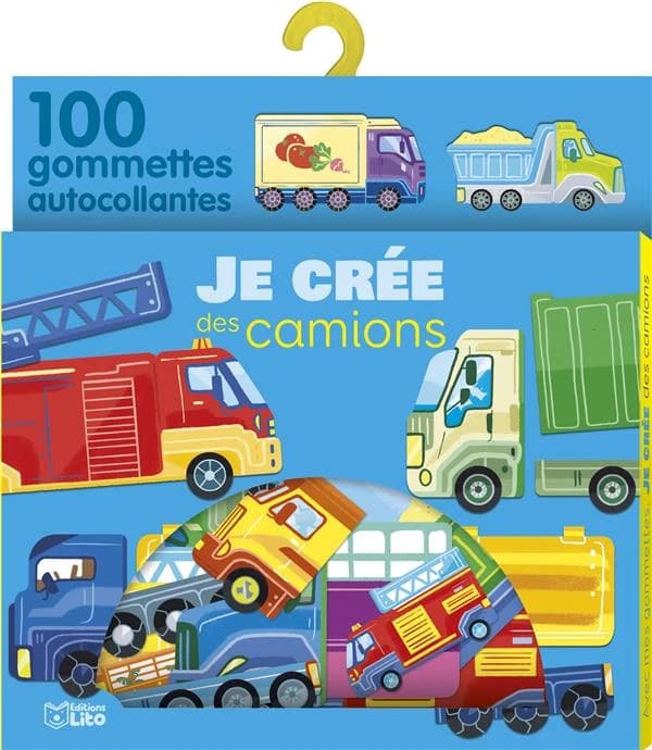 Avec mes gommettes, je crée : des camions