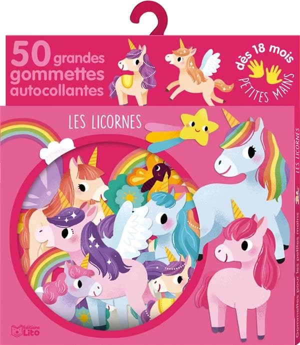 Les licornes : 50 gommettes autocollantes : [Autocollant]