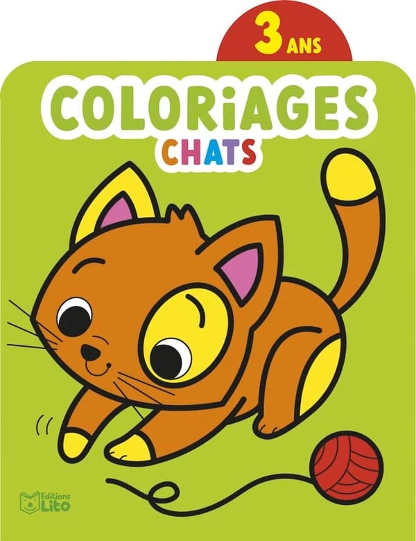 Coloriages chats : dès 3 ans : [Album à colorier]