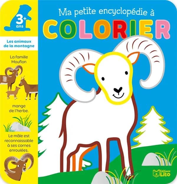 Ma petite encyclopédie à colorier : les animaux de la montagne : 3+ ans : [Album à colorier]
