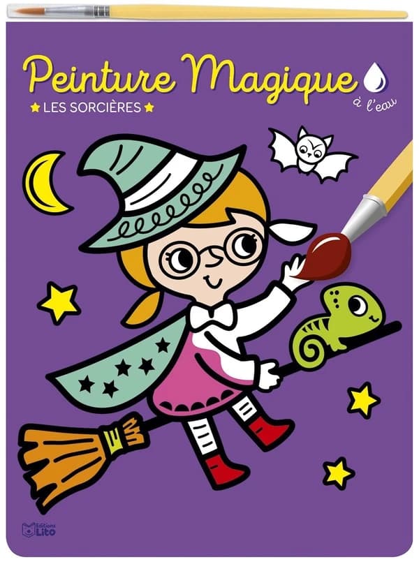 Peinture magique à l'eau : les sorcières : [Album à colorier]