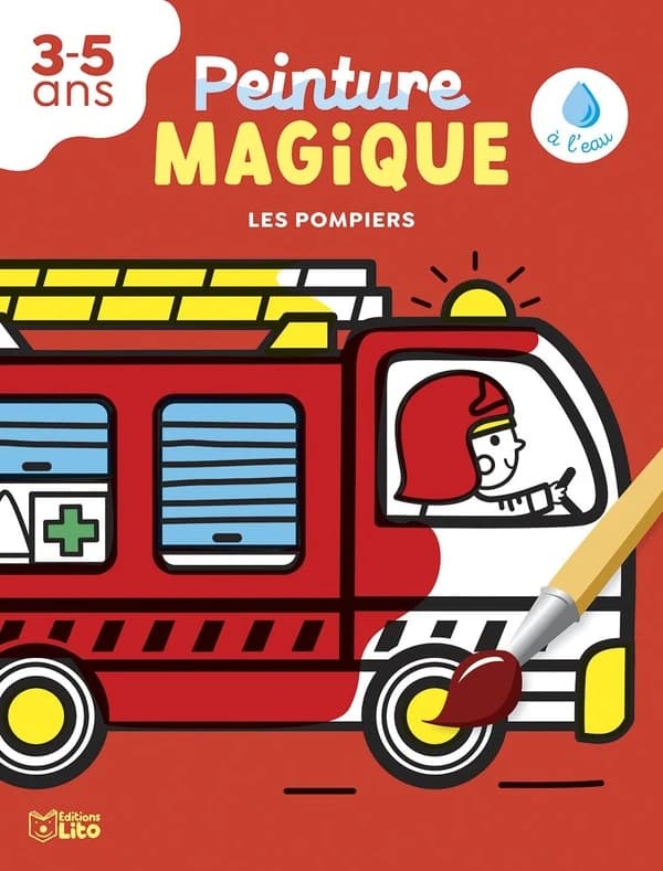 Peinture magique à l'eau : Les pompiers