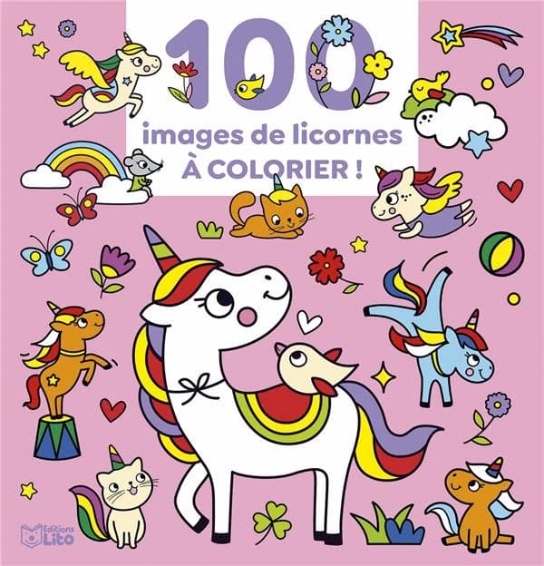 100 images de licornes à colorier