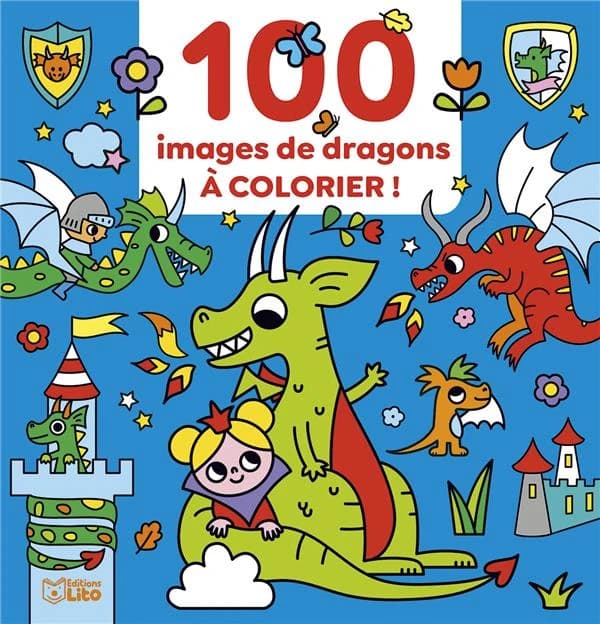 100 images de dragons à colorier : dès 3 ans : [Album à colorier]
