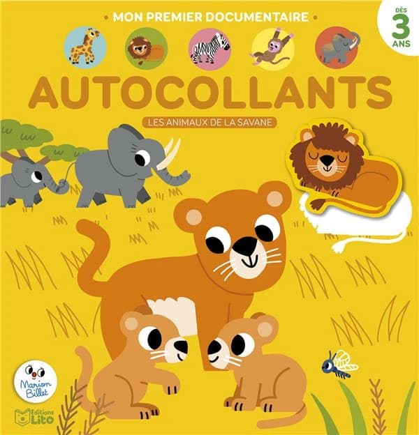 Autocollants : les animaux de la savane : 3 ans : [Autocollant]