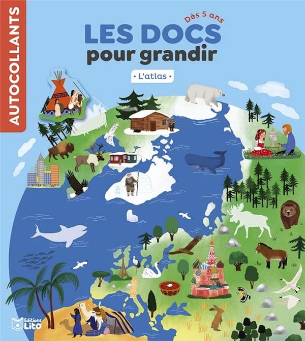 Les docs pour grandir : l'atlas : [Autocollant]