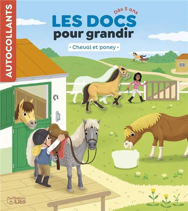 Les docs pour grandir : cheval et poney : autocollants : dès 5 ans : [Autocollant]