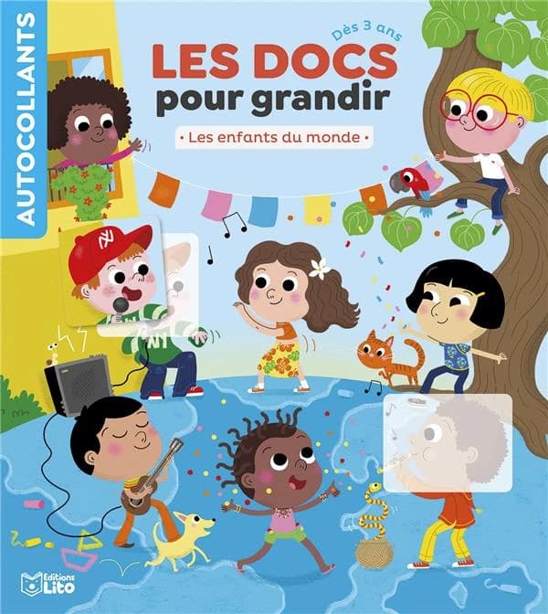 Les docs pour grandir : les enfants du monde : dès 3 ans : [Autocollant]
