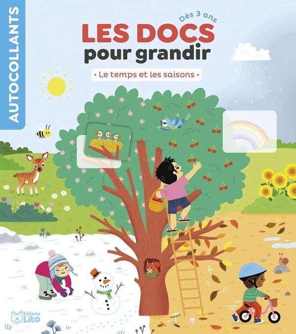 Les docs pour grandir : le temps des saisons : autocollants : dès 3 ans : [Autocollant]