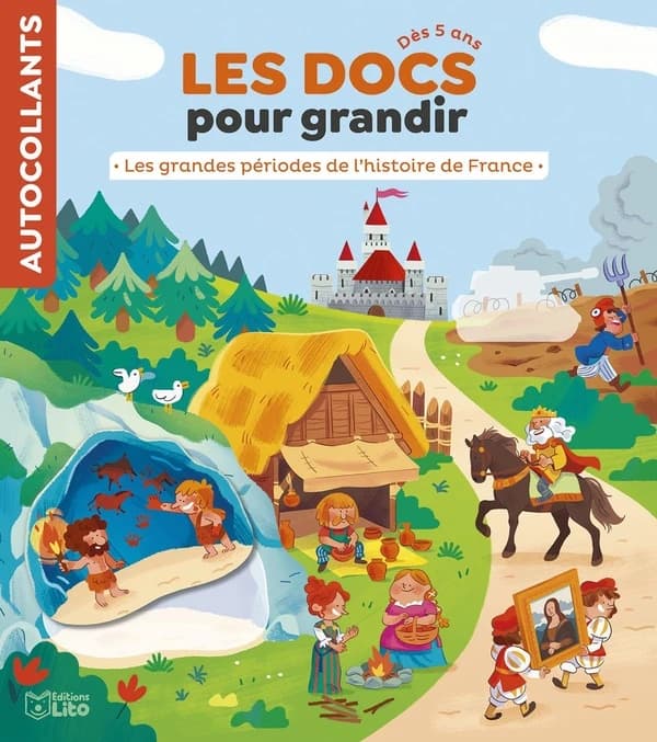 Les docs pour grandir : les grandes périodes de l'histoire de France : dès 5 ans : [Autocollant]