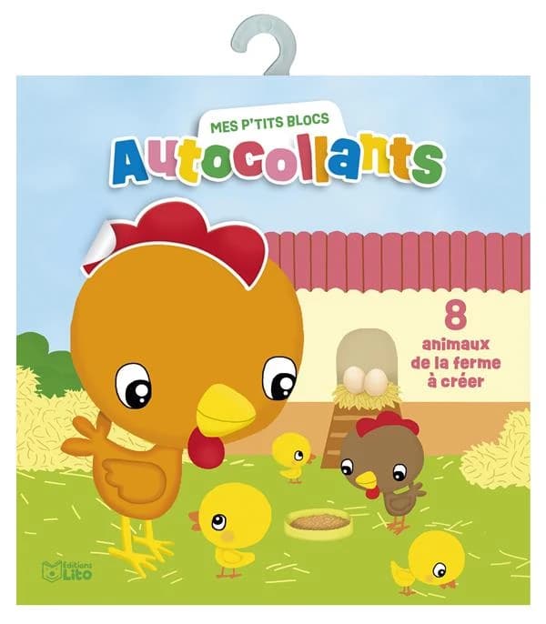 Mes p'tits blocs autocollants : 8 animaux de la ferme à créer