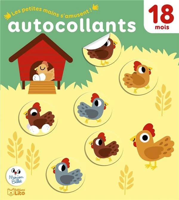 Les animaux de la ferme : les petites mains s'amusent : 18 mois : [Autocollant]