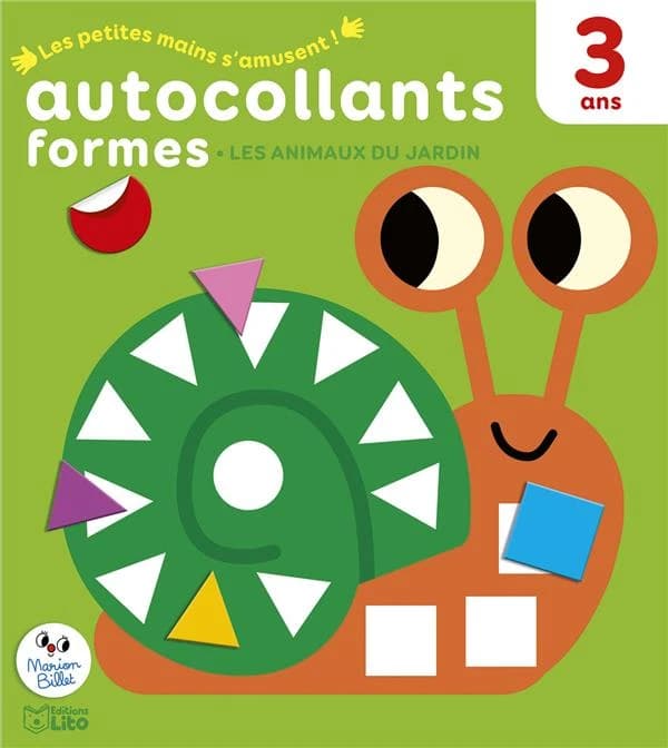 Autocollants formes : les animaux du jardin : 3 ans : [Autocollant]