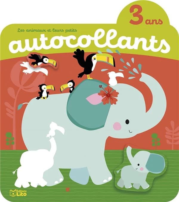 Autocollants : Les animaux et leurs petits : [animaux sauvages] : 3 ans : [Autocollant]