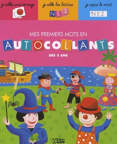 Je me déguise. Mes premiers mots en autocollants