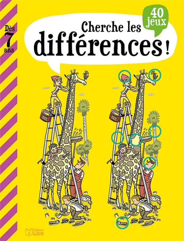 Cherche les différences ! : 40 jeux : [album de jeux et d'activités pour enfants]