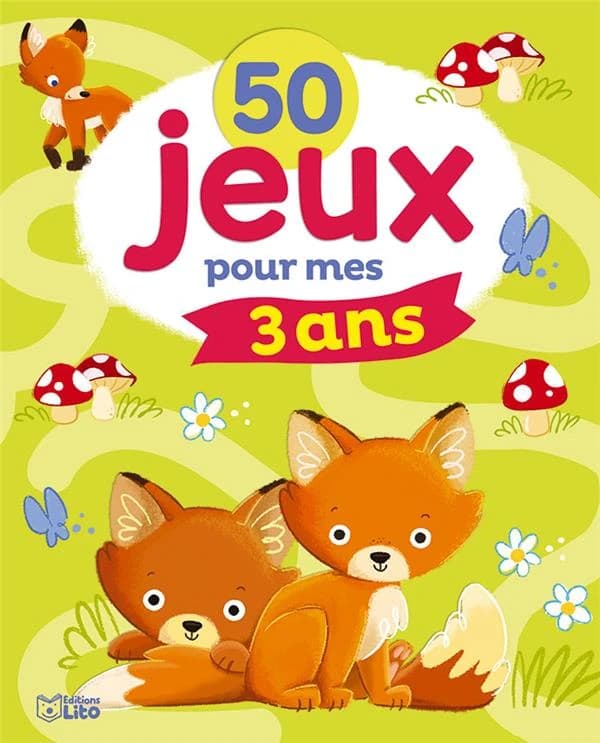 50 jeux pour mes 3 ans : [Album à colorier]