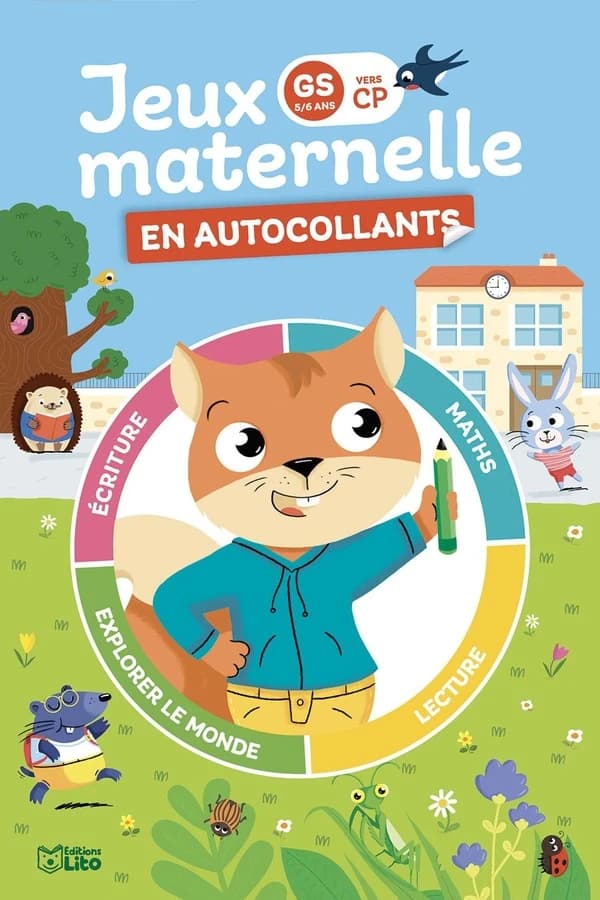 Mes jeux de maternelle en autocollants : GS vers CP : Écureuil