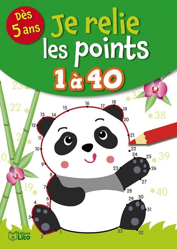 Je relis les points de 1 à 40 : [Album à colorier]