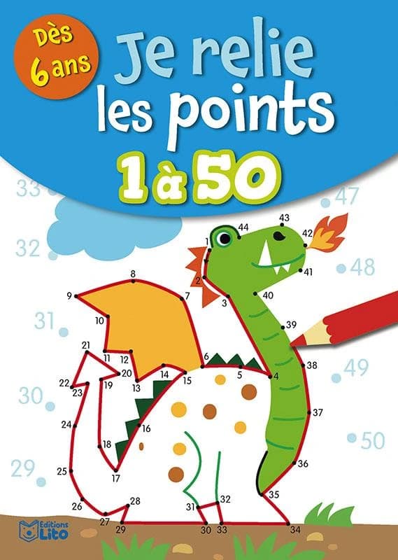 Je relie les points 1 à 50 : [Album à colorier]