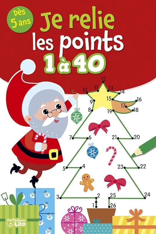 Je relie les points 1 à 40 : Joyeux Noël !