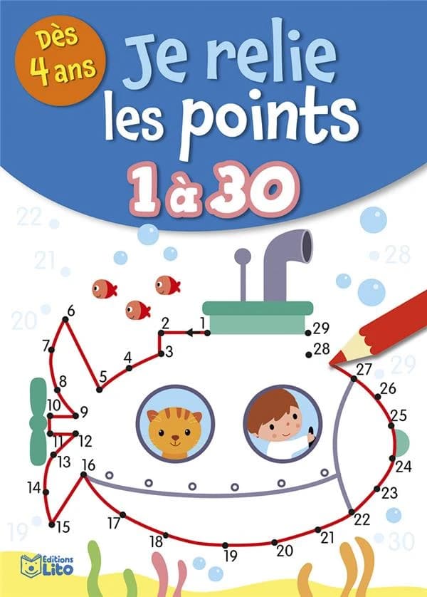 Je relie les points de 1 à 30
