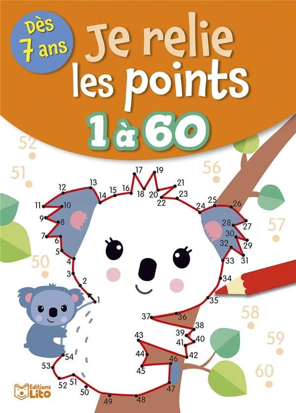 Je relie les points de 1 à 60