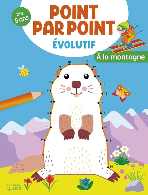 Point par point évolutif : à la montagne : dès 5 ans : [Album à colorier]