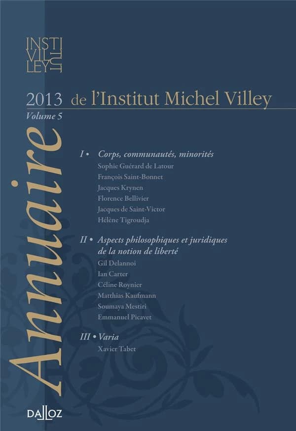 L'annuaire de l'institut Michel Villey Tome 5