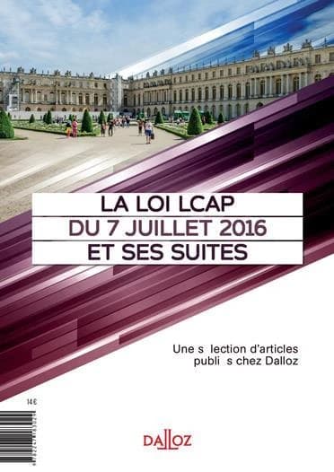 La loi LCAP du 7 juillet 2016 et ses suites
