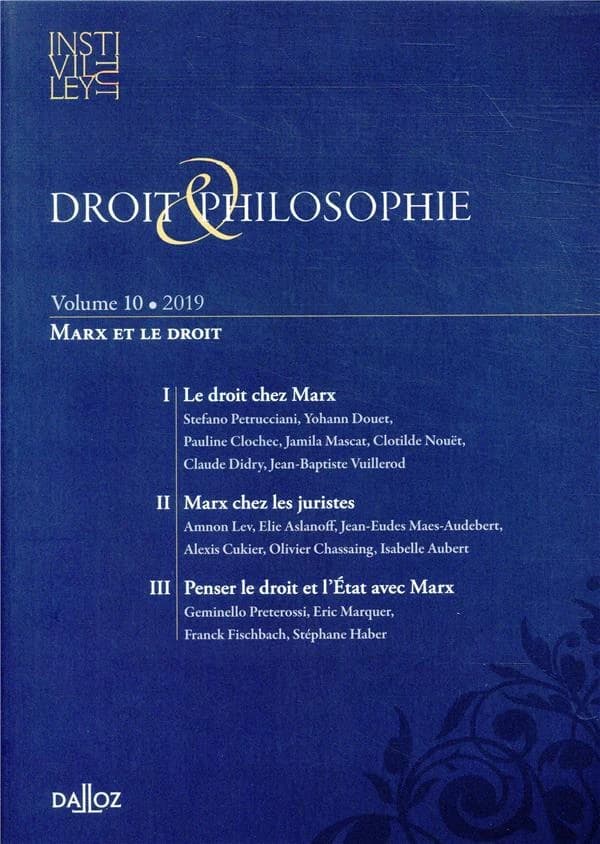 Droit & philosophie t.10 ; Marx et le droit
