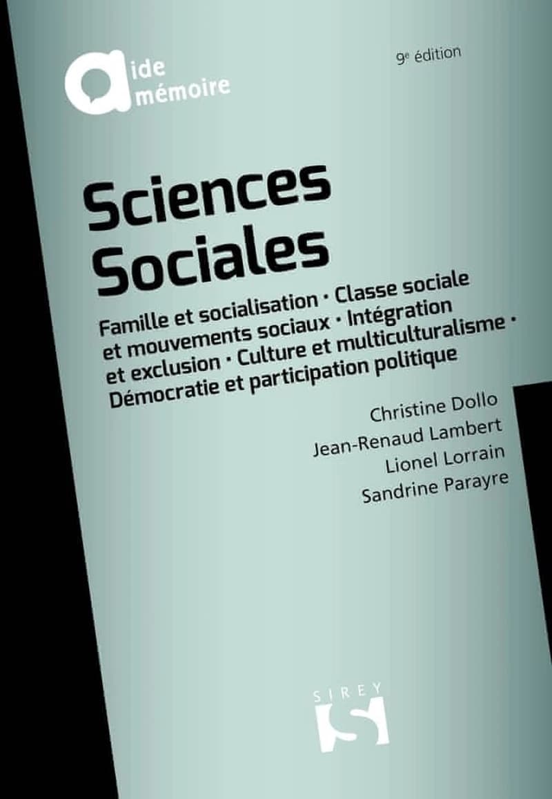 Sciences sociales (9e éd. 2020) Christine Dollo, Jean-Renaud Lambert, Lionel Lorrain... [et al.]