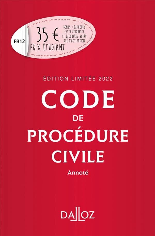 Code de procédure civile annoté (édition 2022)