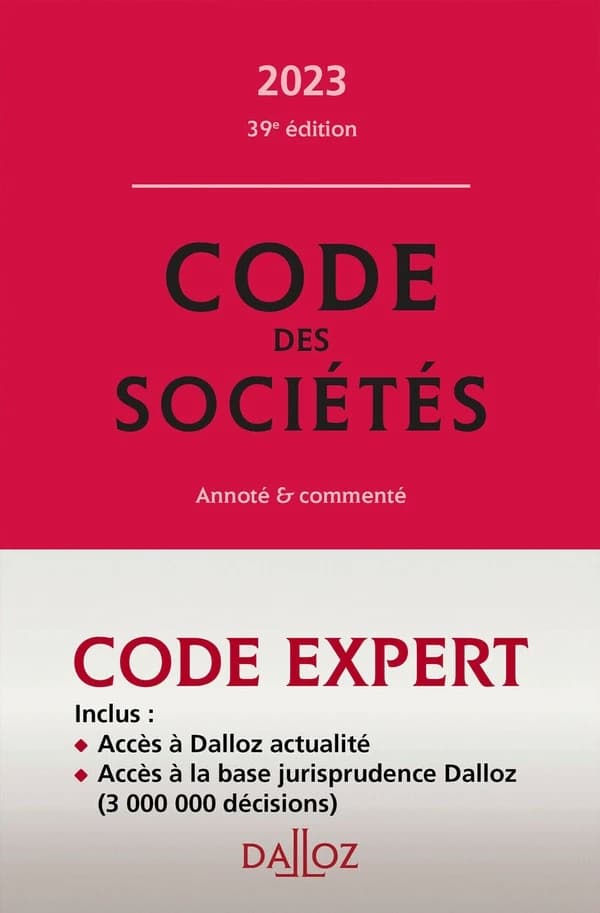 Code des sociétés commenté (édition 2023)