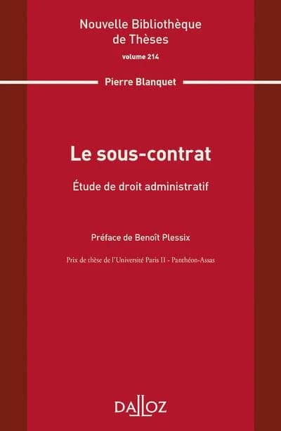 Le sous-contrat : étude de droit administratif