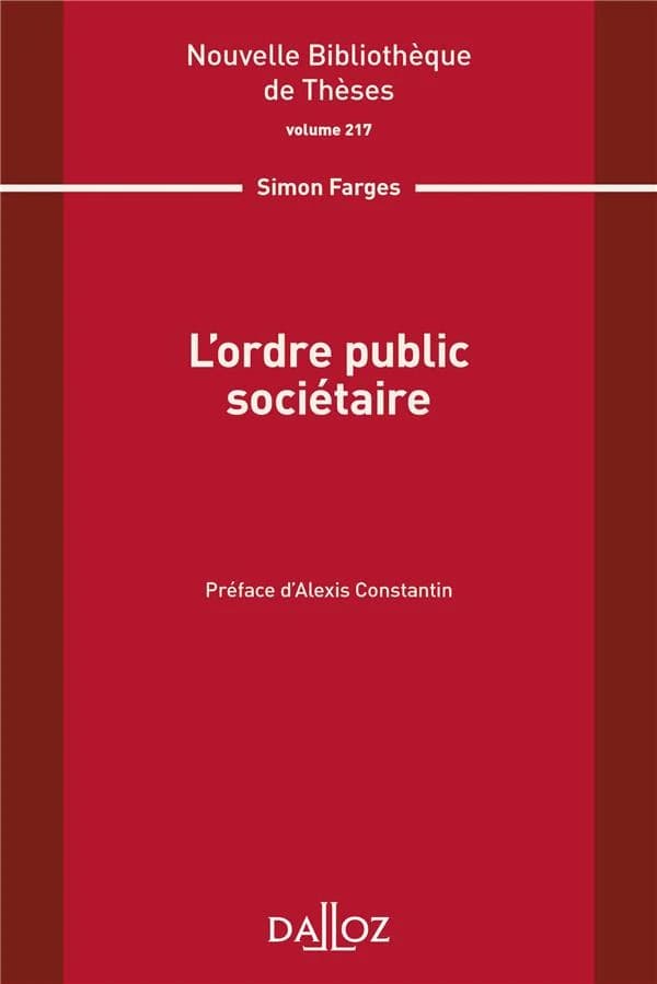 L' ordre public sociétaire