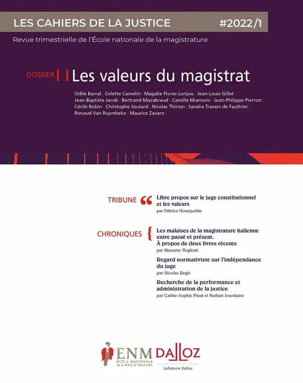 Les cahiers de la justice 1
