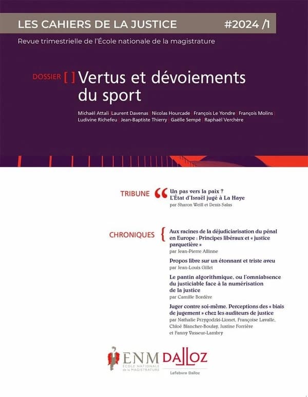Les cahiers de la justice n.1