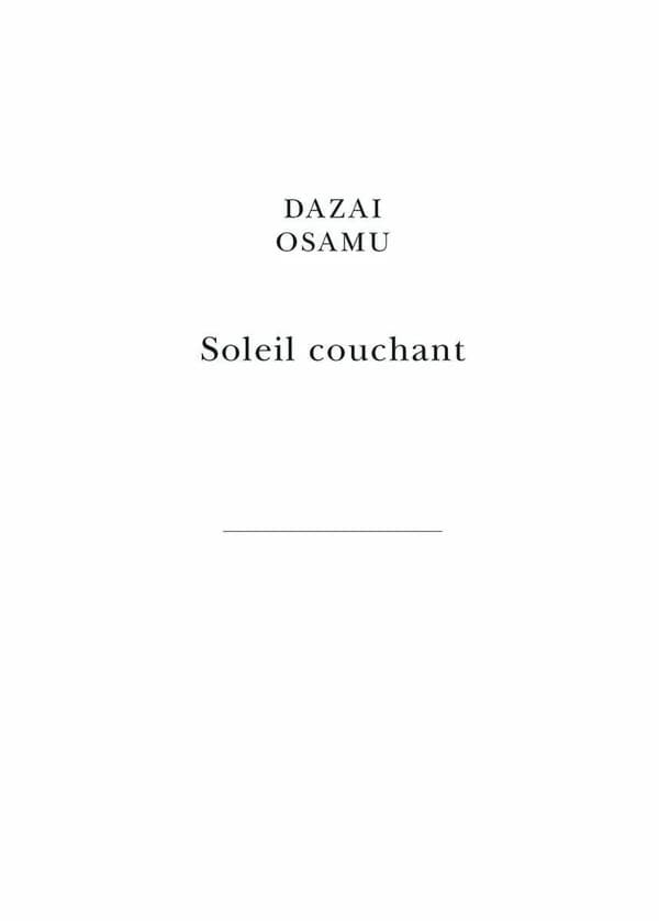 Soleil couchant
