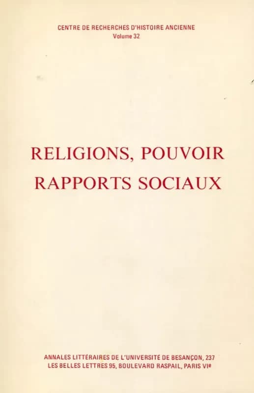 Religions, pouvoir, rapports sociaux