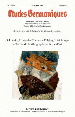 Etudes germaniques