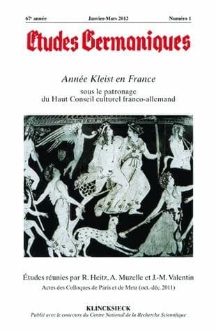 Etudes germaniques : Année Kleist en France