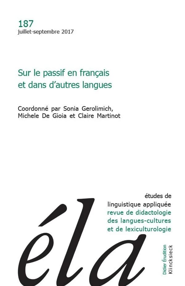 Études de linguistique appliquée