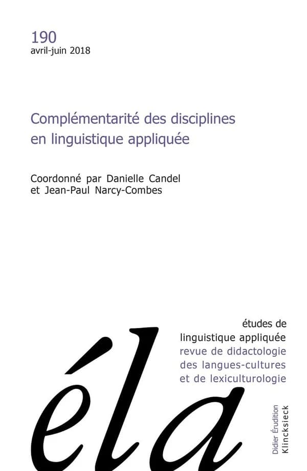 Etudes de linguistique appliquee