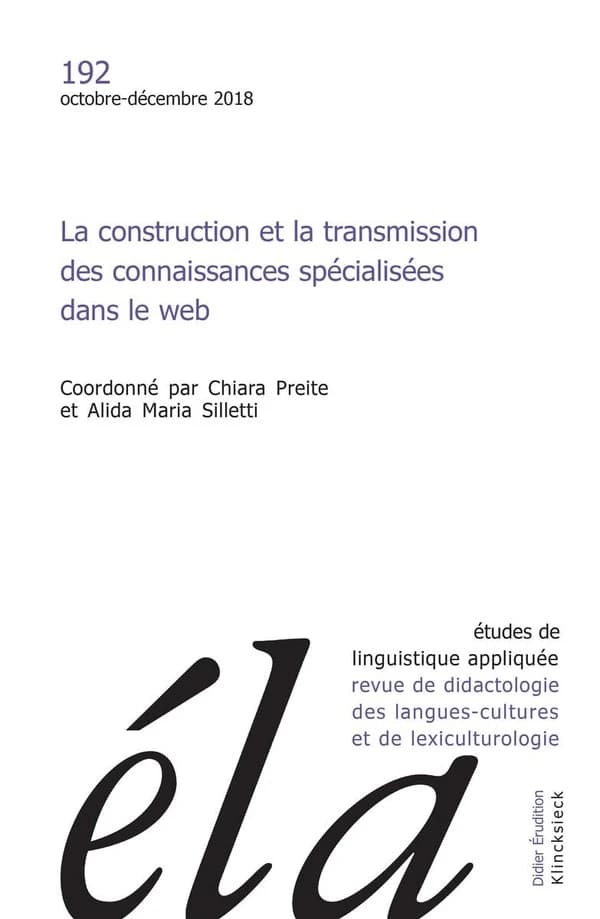Etudes de linguistique appliquee
